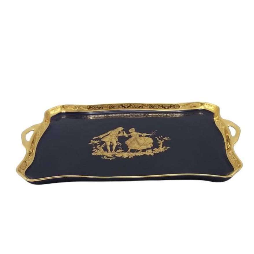 LİMOGES LACİVERT PORSELEN TEPSİ