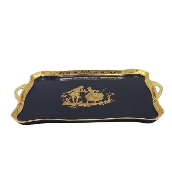 LİMOGES LACİVERT PORSELEN TEPSİ