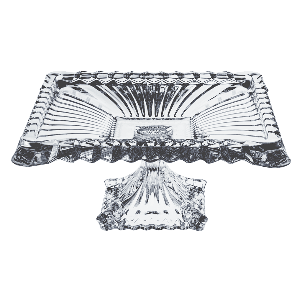 Bohemia Kristal Ayaklı Kare Servis