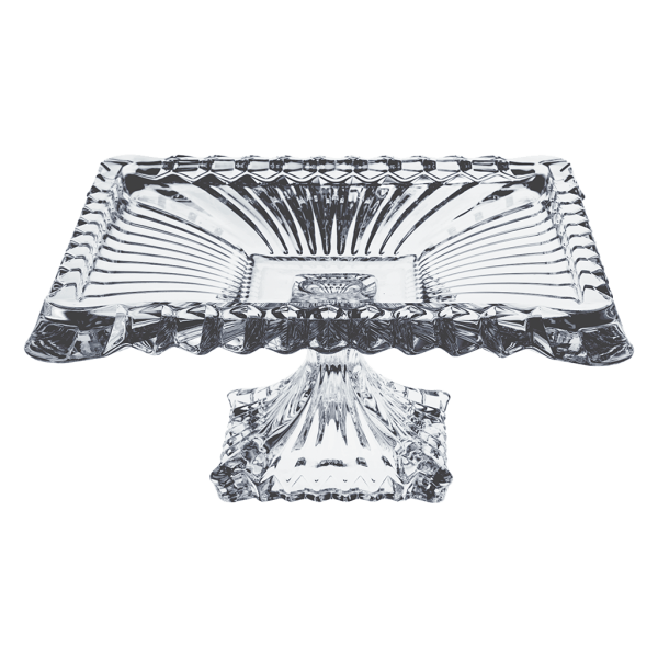 Bohemia Kristal Ayaklı Kare Servis
