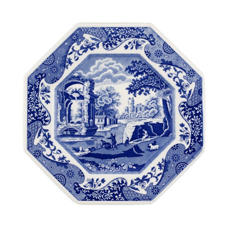 Spode Blue İtalian 24 Cm Sekizgen Tabak