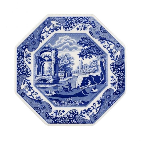 Spode Blue İtalian 24 Cm Sekizgen Tabak