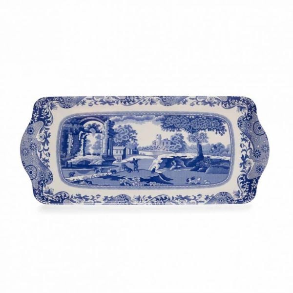 Spode Blue İtalian Sandwich Tepsi Melamin Küçük