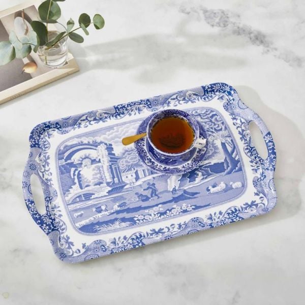 Spode Blue İtalian Melamin Büyük Tepsi