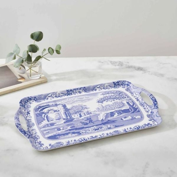 Spode Blue İtalian Melamin Büyük Tepsi