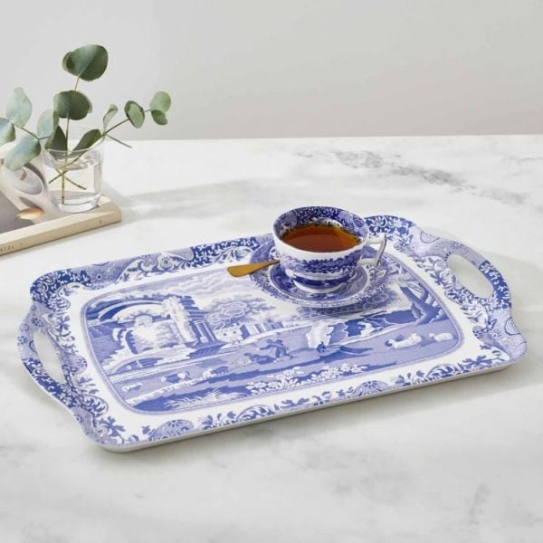 Spode Blue İtalian Melamin Büyük Tepsi