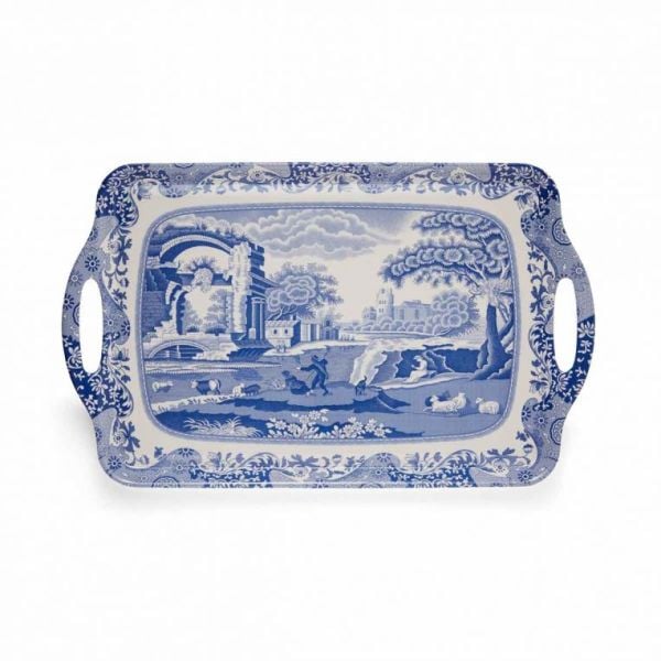 Spode Blue İtalian Melamin Büyük Tepsi