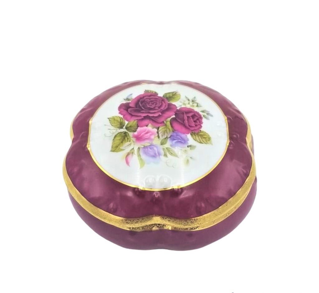 LİMOGES KAPAKLI KUTU BORDO