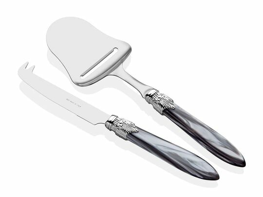 RİVA DOSSİ LAURA CHROME GRİ PEYNİR SERVİS TAKIMI