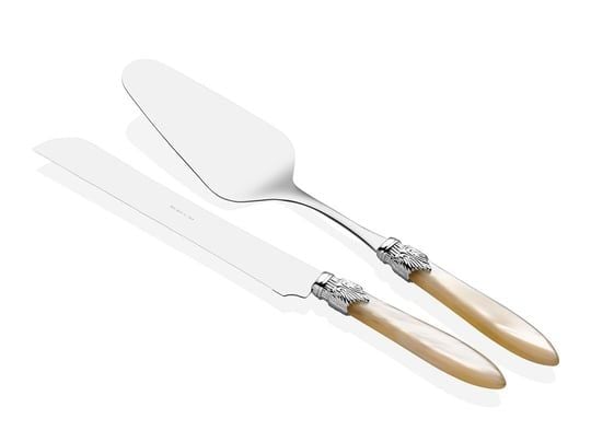 RİVA DOSSİ LAURA CHROME KEMİK PASTA SERVİS SETİ