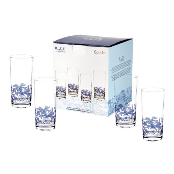 Spode Blue Italian Meşrubat Bardağı 4’lü Set