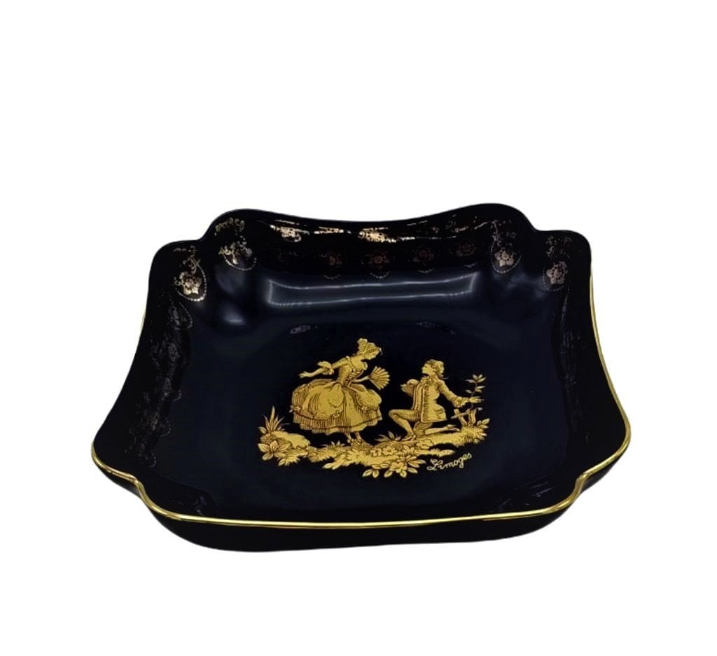 LİMOGES PORSELEN LACİVERT TABAK 19CM