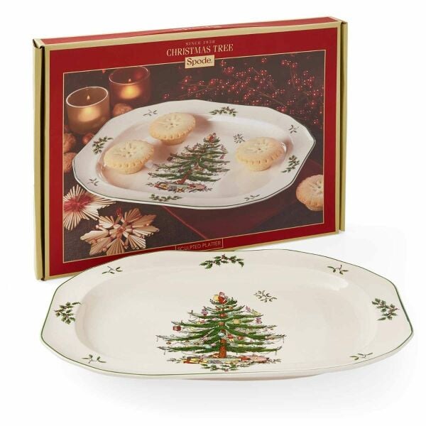 Spode Christmas Tree Sculpted Oval Servis 35 cm