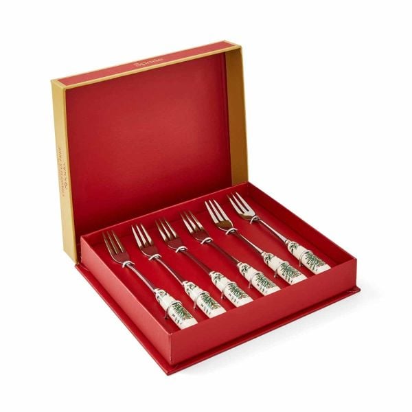 SPODE CHRISTMAS TREE PASTA ÇATALI 6'LI SET