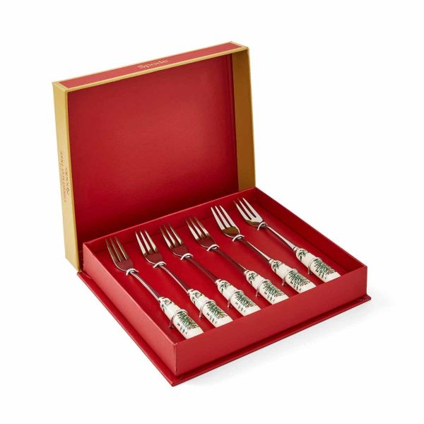 SPODE CHRISTMAS TREE PASTA ÇATALI 6'LI SET