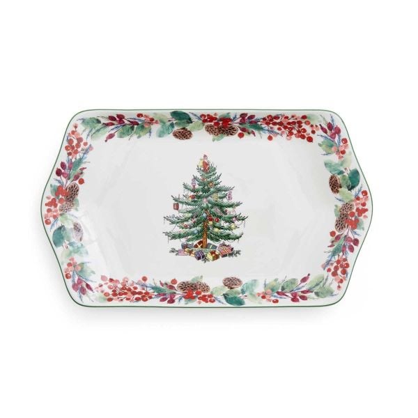 Spode Christmas Tree Dikdörtgen Tepsi 30,5 cm