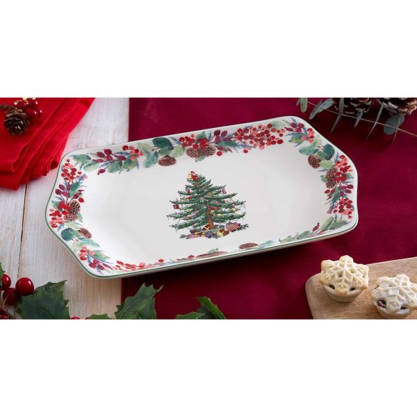 SPODE CHRISTMAS TREE TEPSİ 30,5CM DİKDÖRTGEN