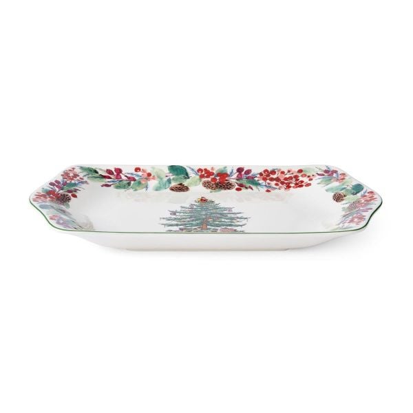 Spode Christmas Tree Dikdörtgen Tepsi 30,5 cm