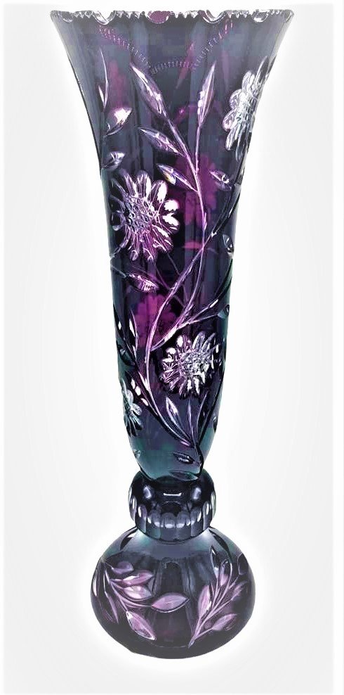 CAESAR KRİSTAL VAZO AMETİST 60CM