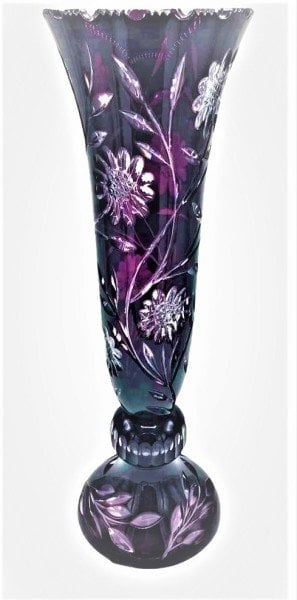 CAESAR- KRİSTAL VAZO AMETİST 60CM