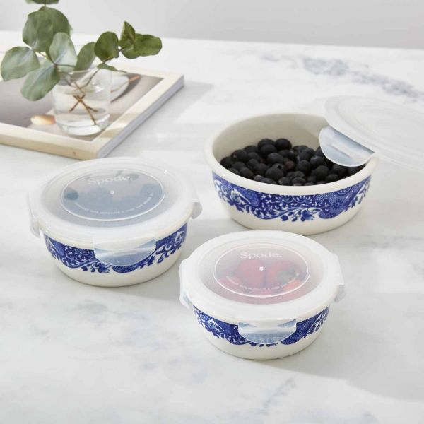 Spode Blue Italian Kapaklı Saklama Kabı 17 cm
