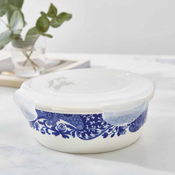 Spode Blue Italian Kapaklı Saklama Kabı 17 cm