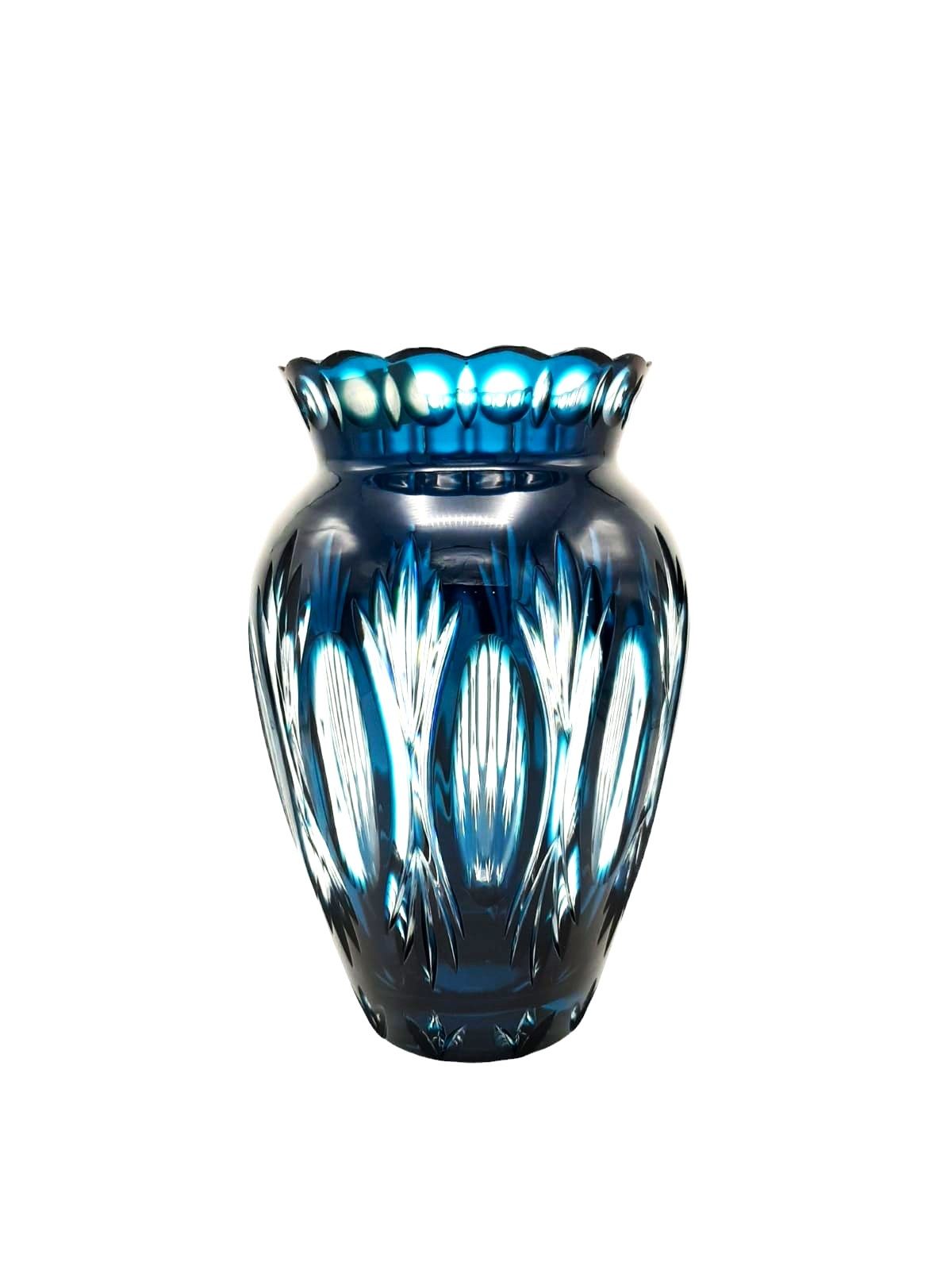 CAESAR KRİSTAL VAZO AZUR
