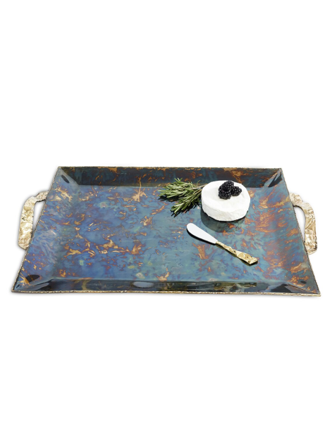 Julia Knight Sierra 50cm Rectangular Tepsi Rainbow Bronze