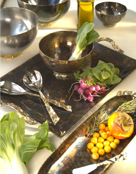 Julia Knight Sierra 50cm Rectangular Tepsi Rainbow Bronze