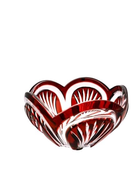 CAESAR- KRİSTAL ÇUKUR TABAK- BORDO  RENKTE