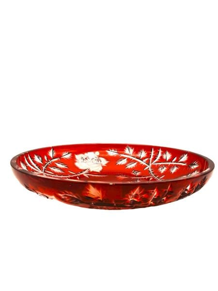 CAESAR KRİSTAL-KS 30-GÜLLÜ KIRMIZI YAYVAN KASE