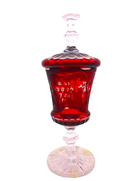 CAESAR- KRİSTAL KAPAKLI OBJE-  KIRMIZI RENKTE (CUP GRAPES)