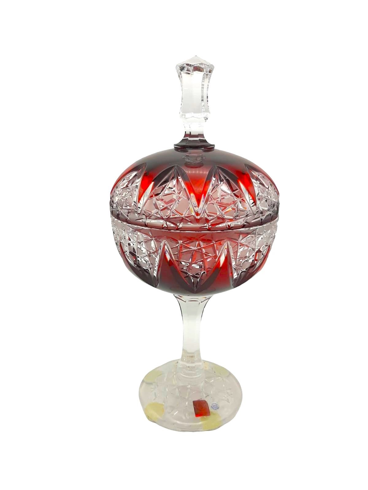 CAESAR KRİSTAL-CUP FLOWER BUD (KIRMIZI AYAKLI KAPAKLI ŞEKERLİK)