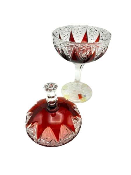 CAESAR KRİSTAL-CUP FLOWER BUD (KIRMIZI AYAKLI KAPAKLI ŞEKERLİK)