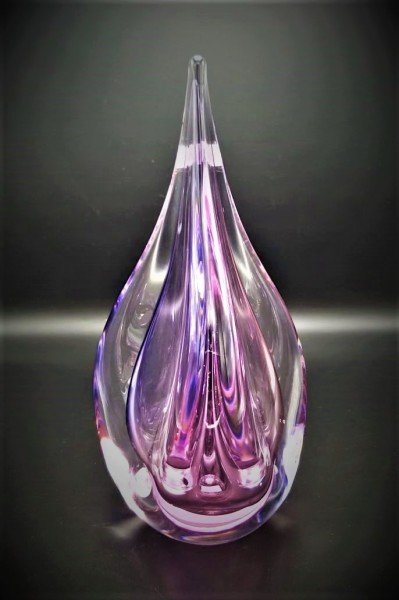 GLASS REMIS CAM OBJE PEMBE H: 26,5 CM