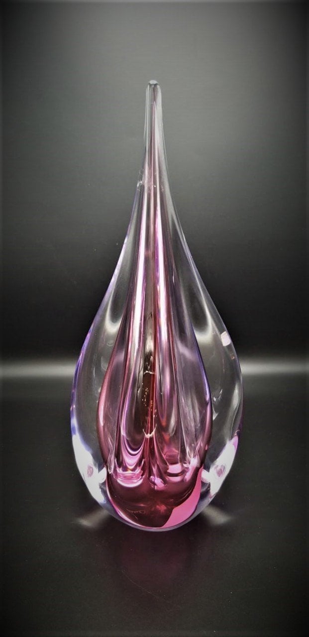 GLASS REMIS CAM OBJE PEMBE H: 31,5 CM