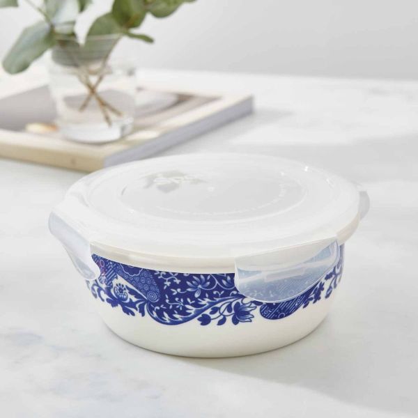 Spode Blue Italian Kapaklı Saklama Kabı 15 cm