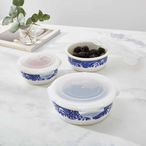 Spode Blue Italian Kapaklı Saklama Kabı 15 cm