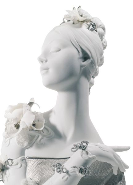 Lladro My Fair Lady Bust Figurine.Silver Lustre