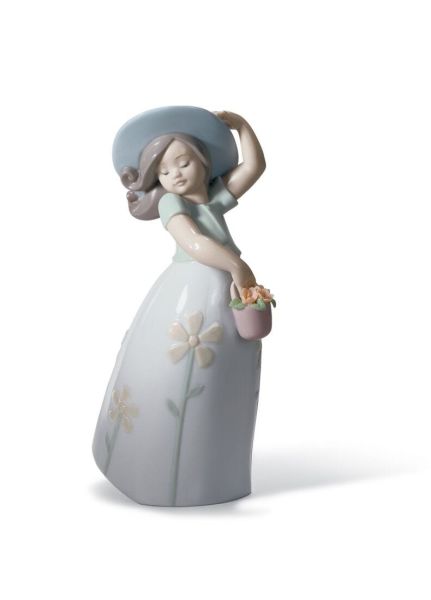 Lladro Little Daisy Girl Kız Heykeli 18 cm