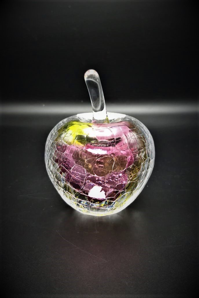 GLASS REMIS CAM OBJE PEMBE SARI 10CM