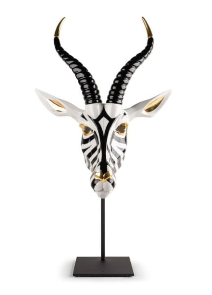 Lladro Antilope Mask ( Siyah ve Altın)