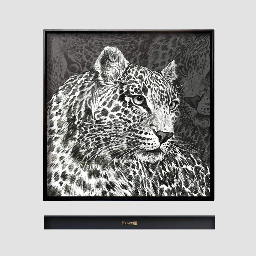 TAITÙ MILANO WILD SPIRIT AHŞAP TEPSİ 45X45CM LEOPAR