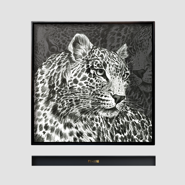 TAITÙ MILANO WILD SPIRIT AHŞAP TEPSİ 45X45CM LEOPAR