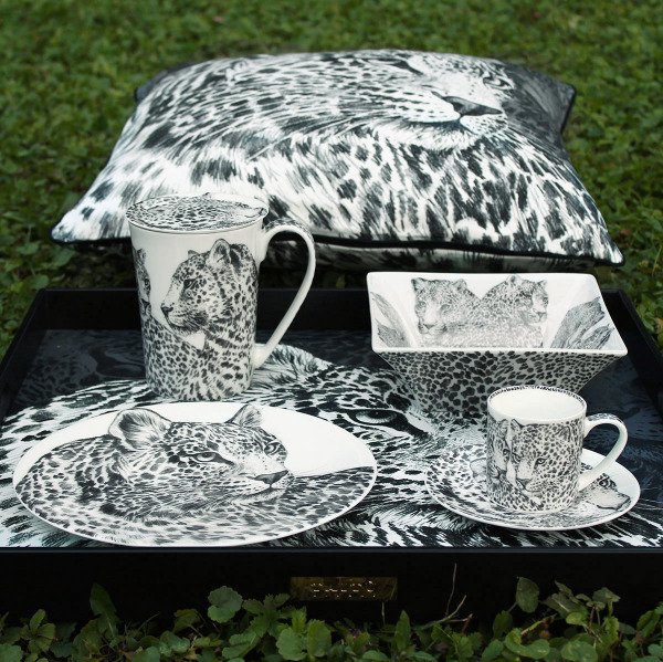 TAITÙ MILANO WILD SPIRIT AHŞAP TEPSİ 45X45CM LEOPAR