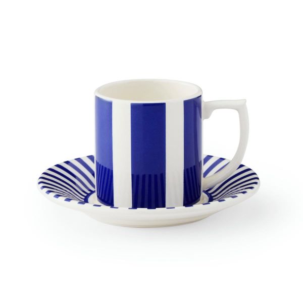 SPODE STECCATO ESPRESSO/TÜRK KAHVE FİNCANI KALIN ŞERİT