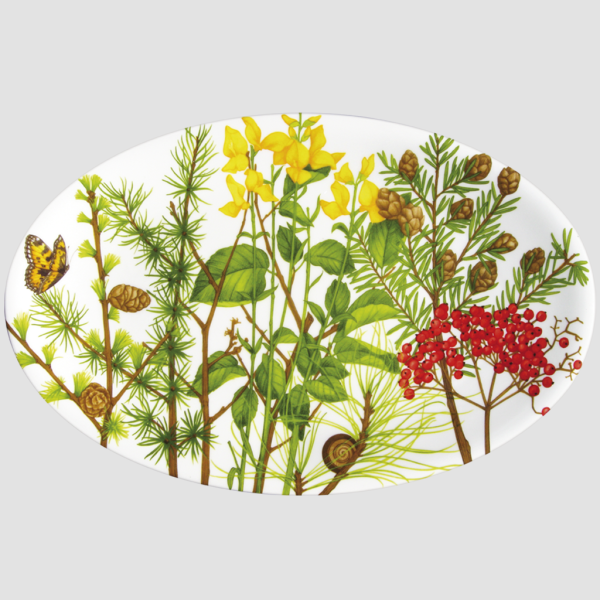 TAITU MILANO  MONTAGNA PORSELEN OVAL SUNUM TABAĞI 40 CM