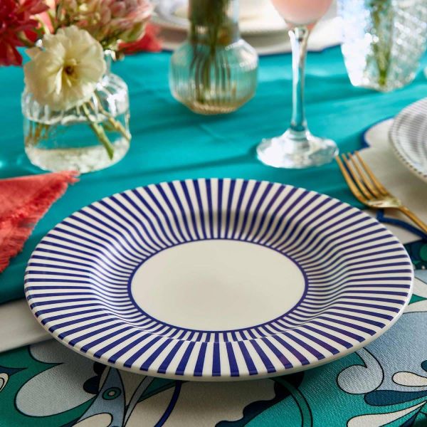 SPODE STECCATO YEMEK TABAĞI 28 CM İNCE ŞERİT
