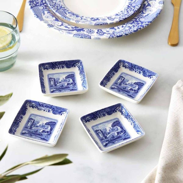 SPODE BLUE ITALIAN  KARE TABAK  7,5X7,5 CM