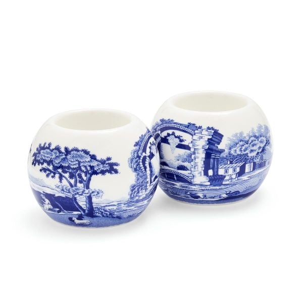 SPODE BLUE ITALIAN TEALIGHT HOLDER 2 Lİ (MUMLUK)